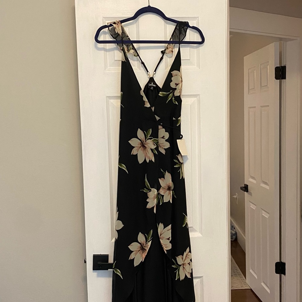 NWT Lulu's floral high-low wrap dress